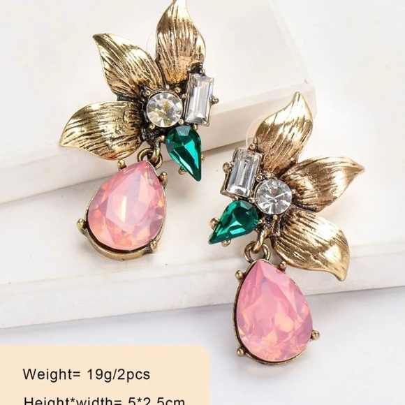 🌸Host Pick🌸Water drop flower earrings. New. - Picture 4 of 6